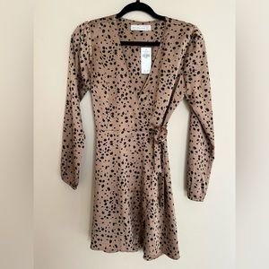 abercrombie animal print wrap dress
